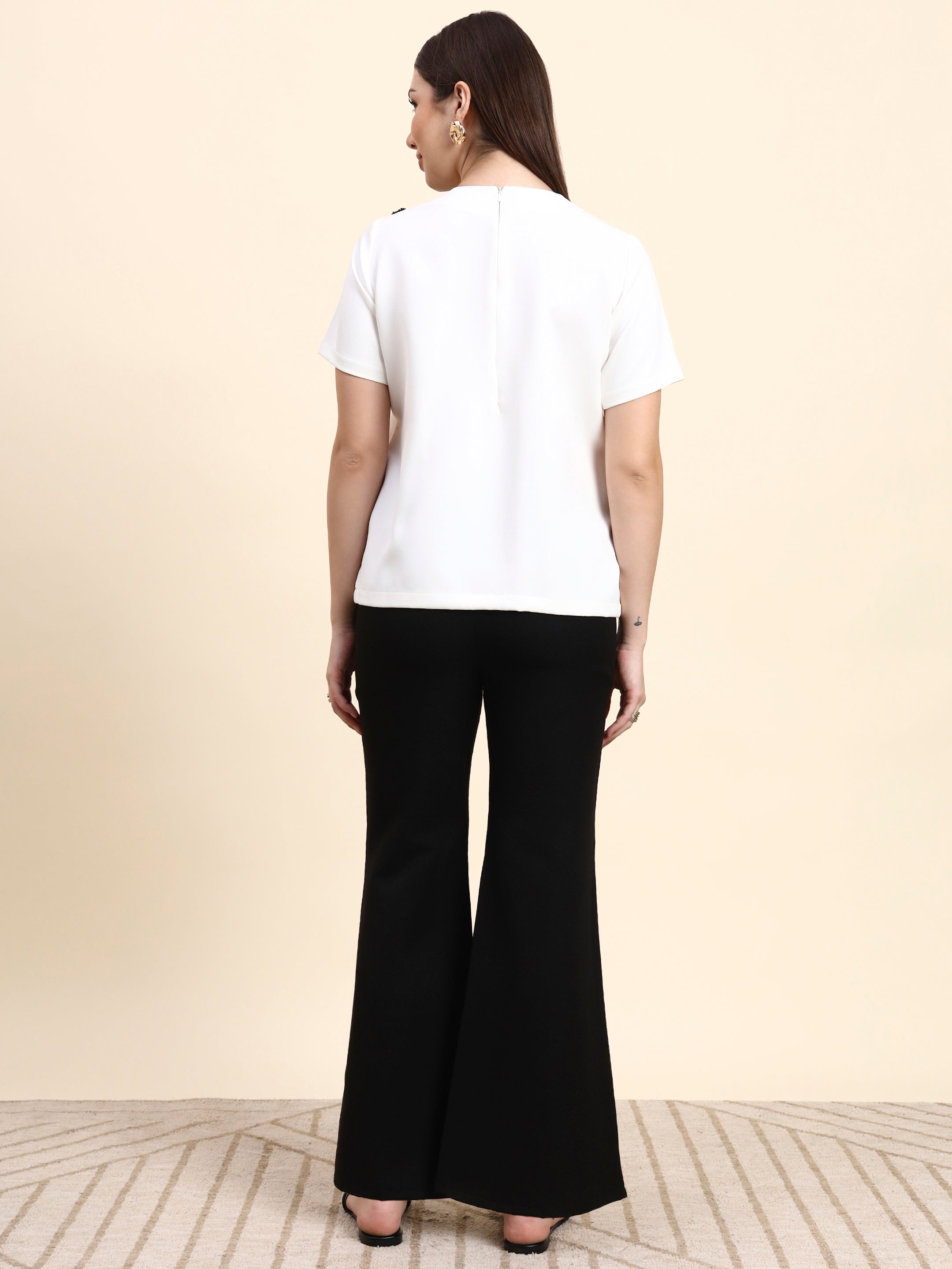 Monochrome Bloom Co-ord Set (White & Black)