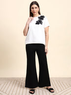 Monochrome Bloom Co-ord Set (White & Black)