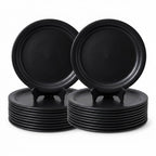 Ariya Melamine Dinner Plates 13 Inch Set of 24 | Midnight Mirage