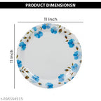 Ariya Melamine Dinner Plates 11 Inch Set of 24 |  Blue Petal