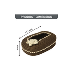 Ariya Cotton Tissue Box Holder – Brown - Yellow Lace