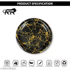Ariya Melamine Dinner Plates 11 Inch Set of 24 | Golden Thunder
