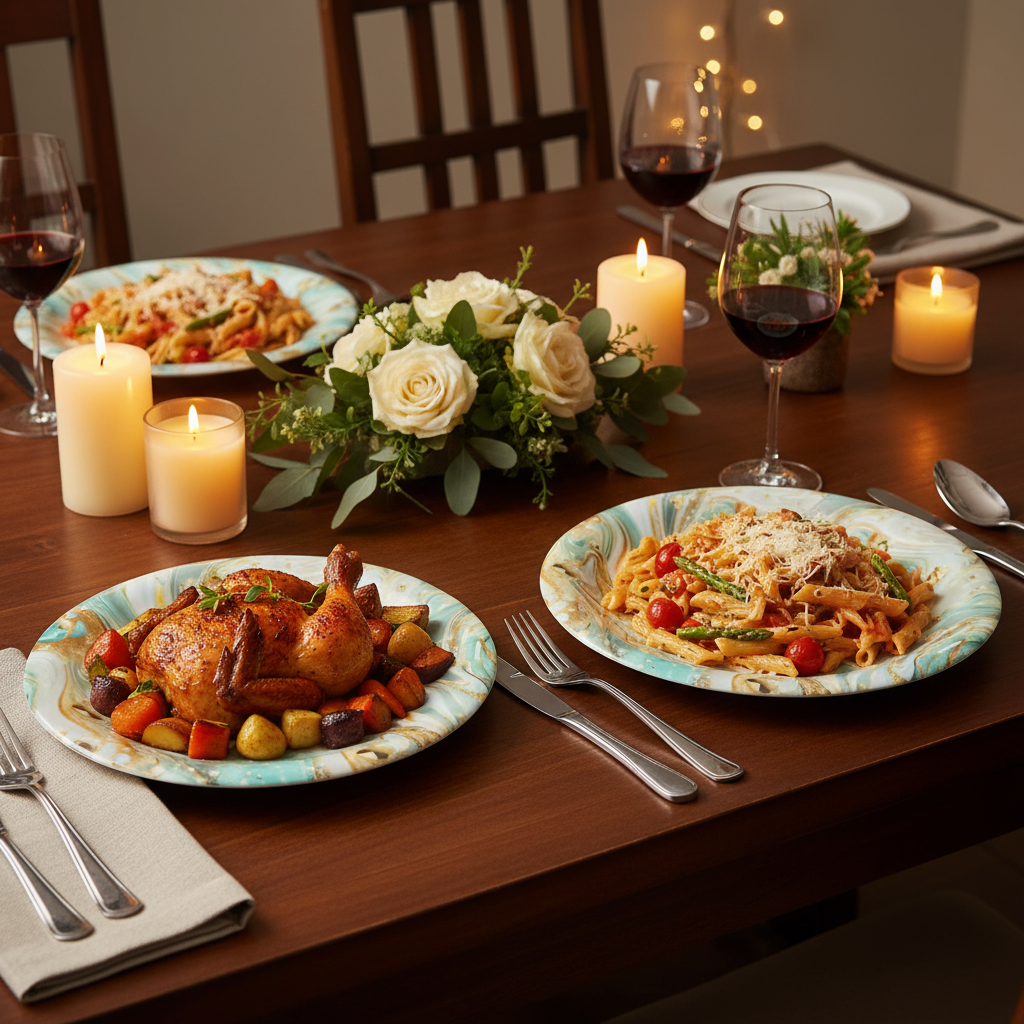 Ariya Melamine 11 Inch Multicolor P14 Serving Plate 4 Pc