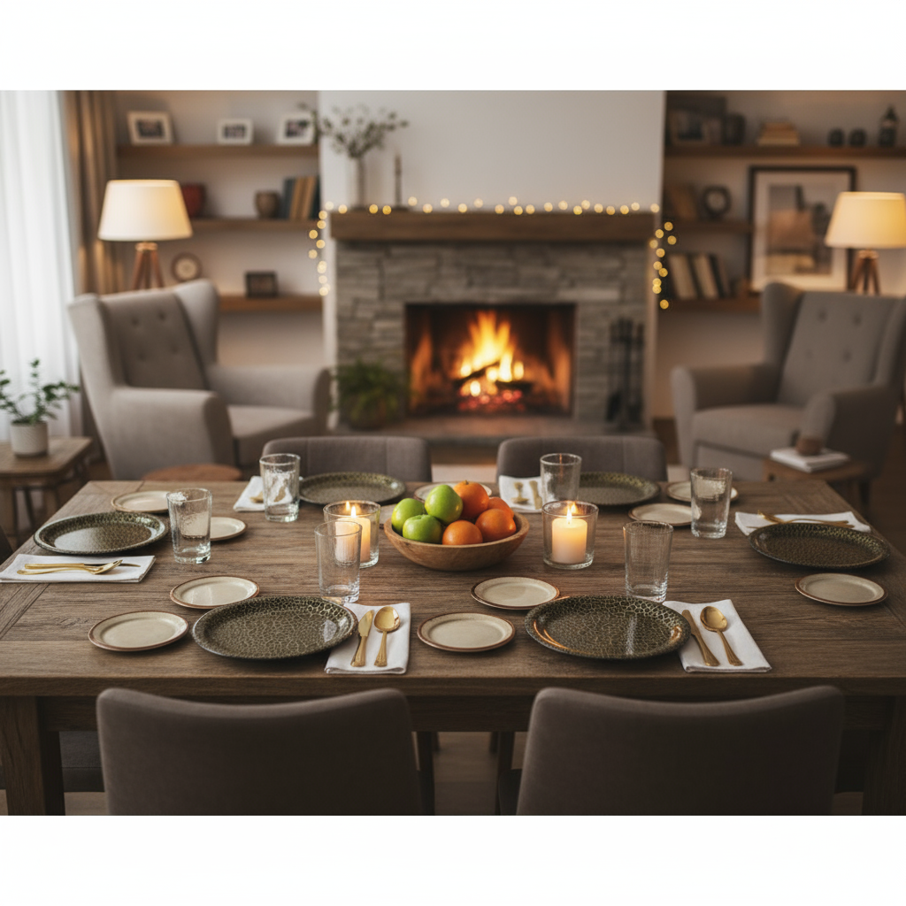 Ariya Melamine 6 Serving Plate 11 Inch Black Base P2 Dishwasher Safe Ideal for Home Dinner and Hotel Parties