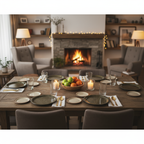 Ariya Melamine 6 Serving Plate 11 Inch Black Base P2 Dishwasher Safe Ideal for Home Dinner and Hotel Parties