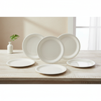 Ariya Melamine 11" Inch  Dinner Plate | White Multi-Flower Border | Pack of 6