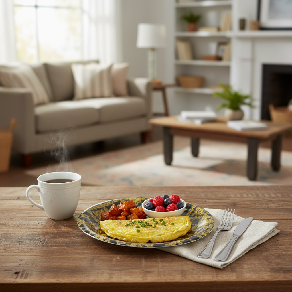 Ariya Melamine 11 Inch Black Base P7 Serving Plate Set 6