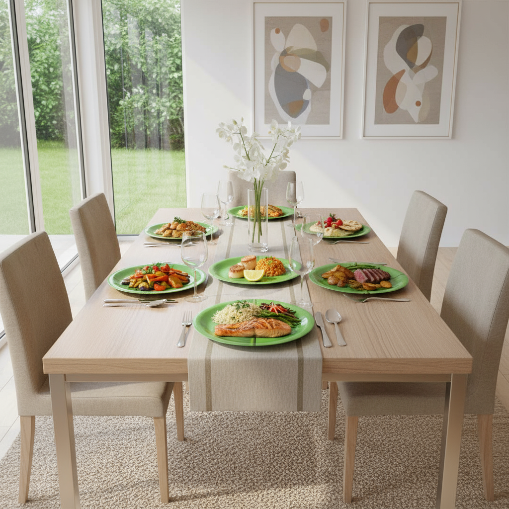 Ariya Melamine 11"Inch Dinner Plate | Green | Pack of 6