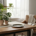 Ariya Melamine 11 Inch White Multi P9 Serving Plate 4 Pc