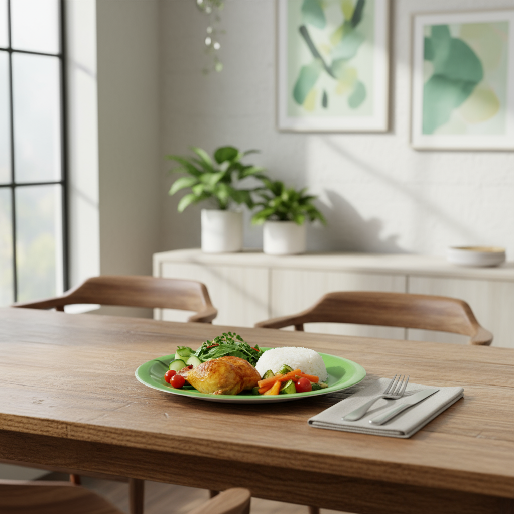 Ariya Melamine 11"Inch Dinner Plate | Green | Pack of 6