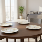 Ariya 10.5 Inch Melamine Dinner Full Serving Plate Set of 4 Dishwasher Safe