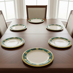 Ariya Melamine 11 Inch Dinner Plate | Durable & Lightweight Plate for Daily Use | Pack of 6