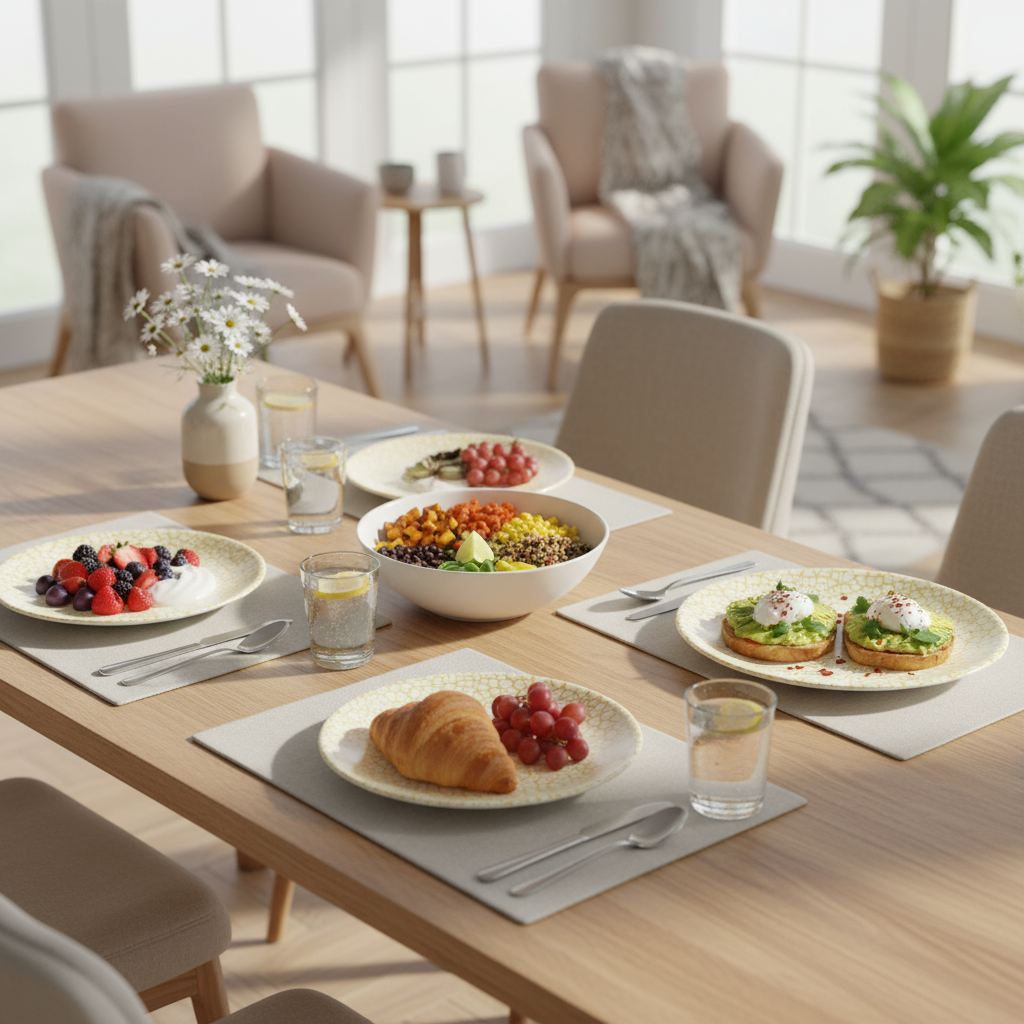 Ariya 10.5 Inch Melamine Giraffe Design Full Serving Plate Set of 4 Dishwasher Safe