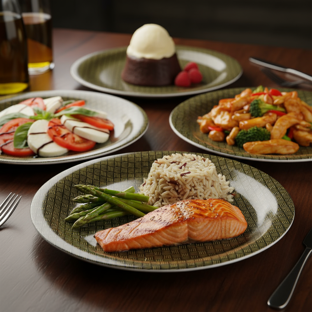 Ariya Melamine 11 Inch White Multi P9 Serving Plate 6 Pc