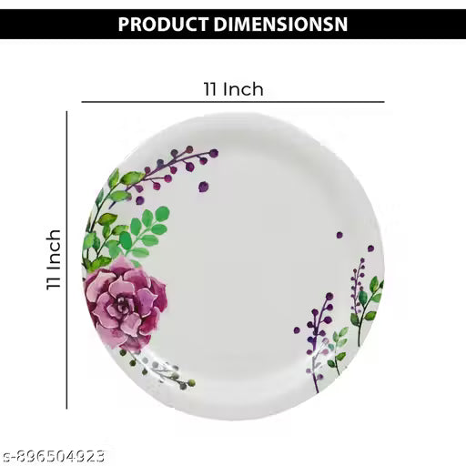 Ariya Melamine Dinner Plates 11 Inch Set of 12 | Rose Bloom