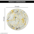Ariya Melamine Dinner Plates 11 Inch Set of 24 | Luxury Gold