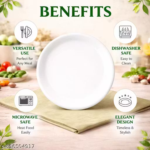 Ariya Melamine Dinner Plates 11 Inch Set of 24 | White