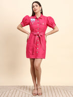 Nova Utility Dress (Hot Pink)