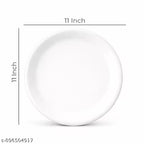 Ariya Melamine Dinner Plates 11 Inch Set of 24 | White