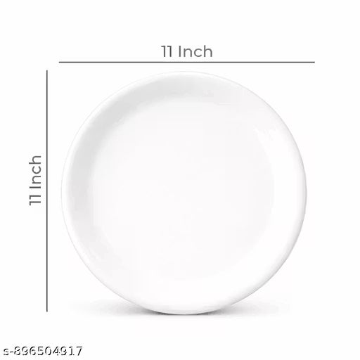 Ariya Melamine Dinner Plates 11 Inch Set of 24 | White
