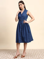Amaris Denim Dress (Indigo Blue)