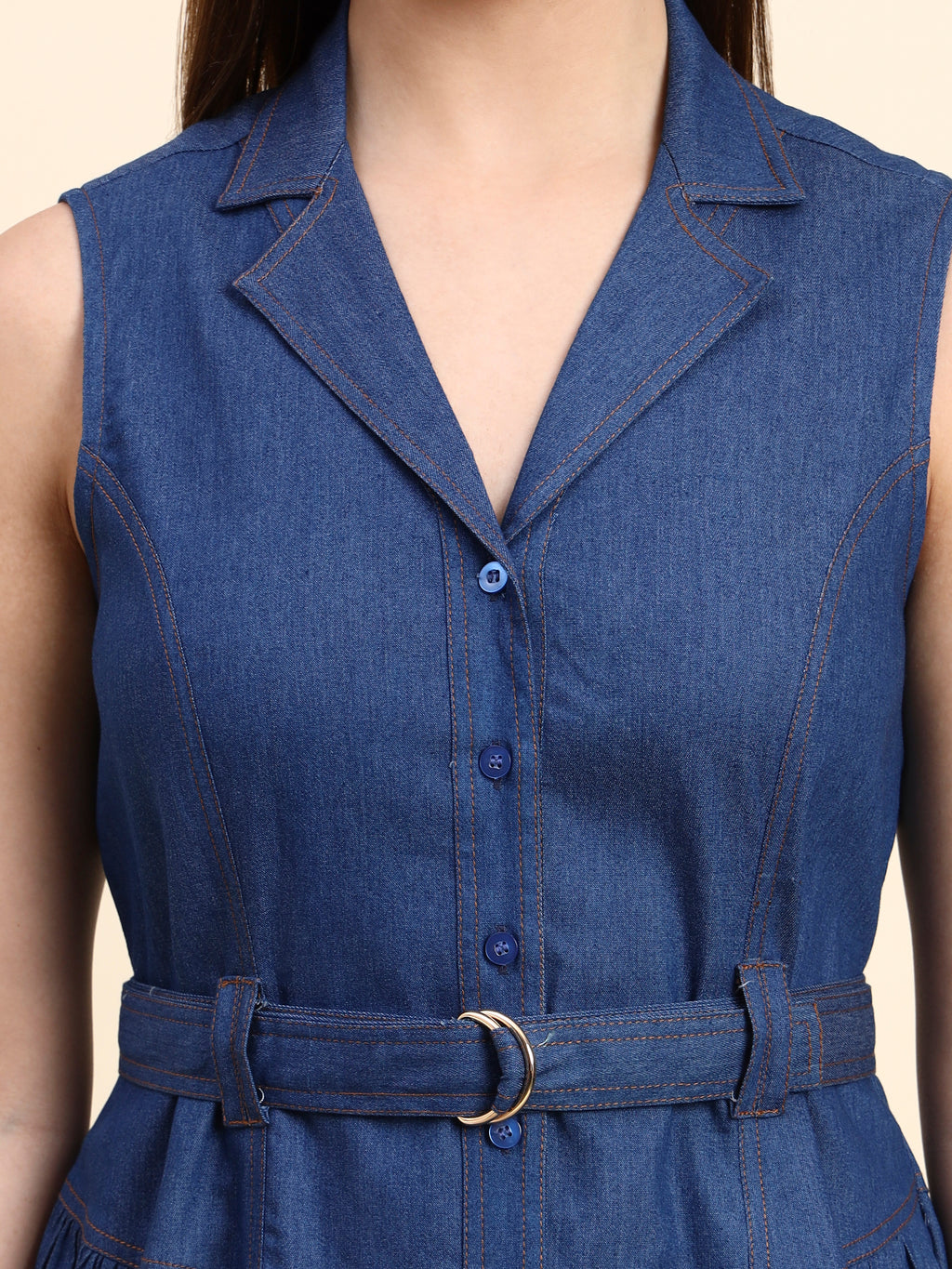 Amaris Denim Dress (Indigo Blue)