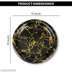 Ariya Melamine Dinner Plates 11 Inch Set of 24 | Golden Thunder