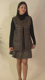 Ariya Threads  Regal Chain Tweed Co-Ord Set | Premium Fashion