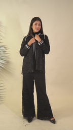 Ariya Threads  Black Aura Lace Co-Ord Set | Party Wear Outfit