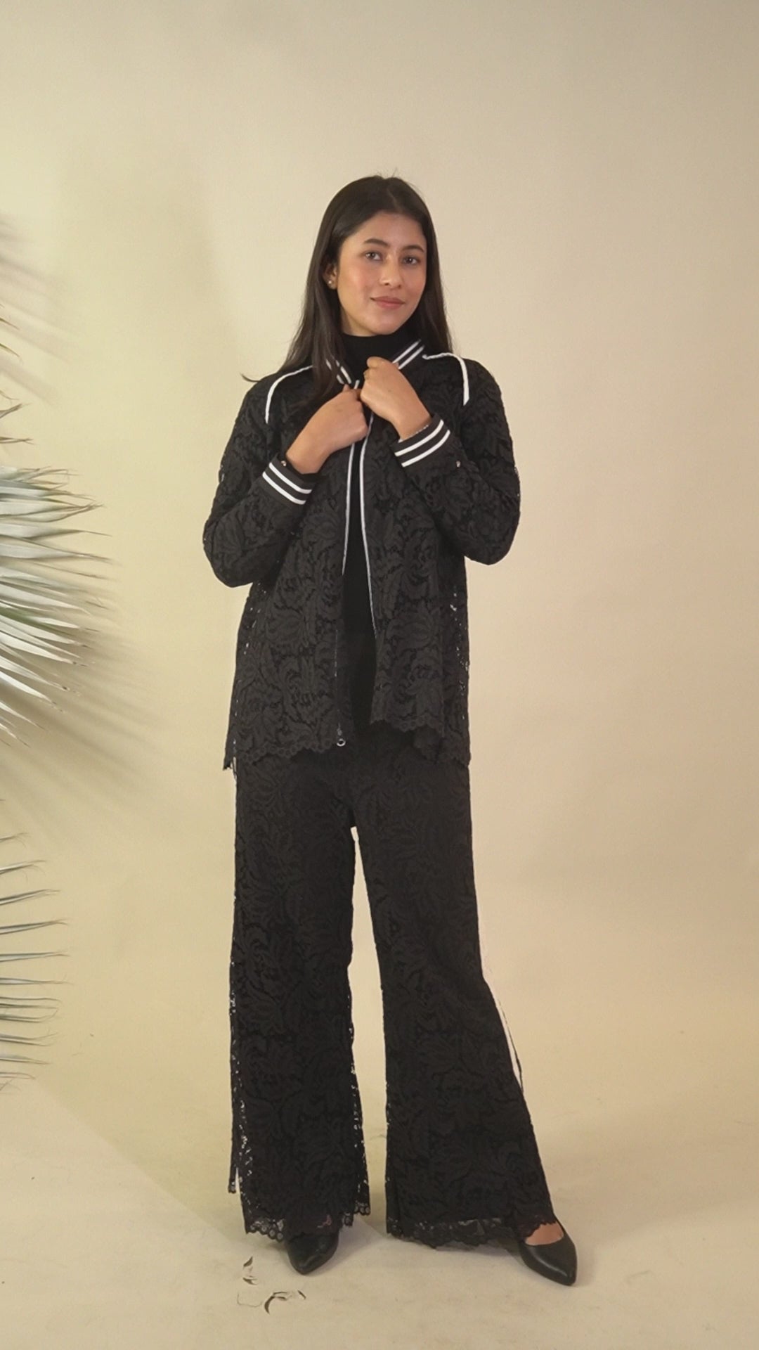 Ariya Threads  Black Aura Lace Co-Ord Set | Party Wear Outfit