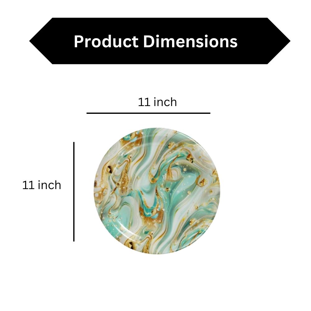 Ariya Melamine 11 Inch Multicolor P14 Serving Plate 4 Pc