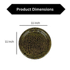 Ariya Melamine 6 Serving Plate 11 Inch Black Base P2 Dishwasher Safe Ideal for Home Dinner and Hotel Parties