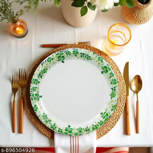 Ariya Melamine Dinner Plates 11 Inch Set of 12 | Botanic Edge