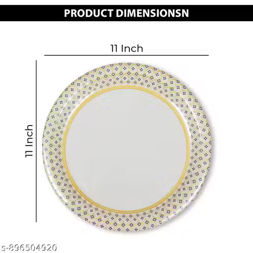 Ariya Melamine Dinner Plates 11 Inch Set of 24 | Royal Blue Border