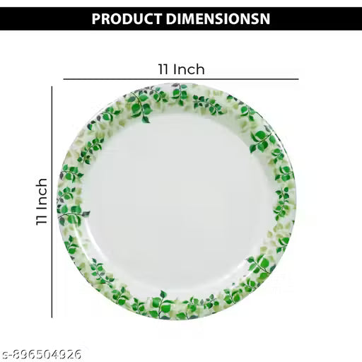 Ariya Melamine Dinner Plates 11 Inch Set of 12 | Botanic Edge